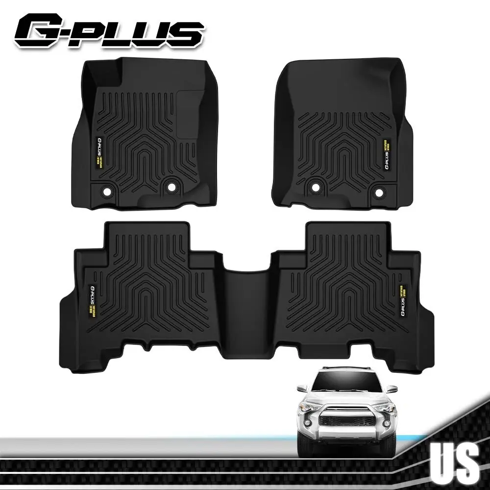 G-PLUS TPE All Weather Floor Mats, Automotive Vehicle-Specific Fit Front Liners for 1996-2023 Toyota 4Runner & Lexus GX460, 100% Brand New Waterproof Anti-Slip Durable Car Interior Accessories