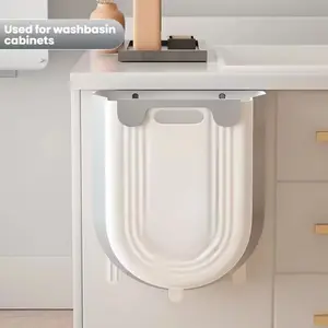 Large Wall-Mounted Kitchen Trash - Space-Saving Plastic Waste Bin for Easy Storage & Organization, Ideal for Small Spaces, Modern Kitchen Design, for easy Access Trash Container|Sleek Finish|Durable Plastic Construction（10.5*8.5*5in）