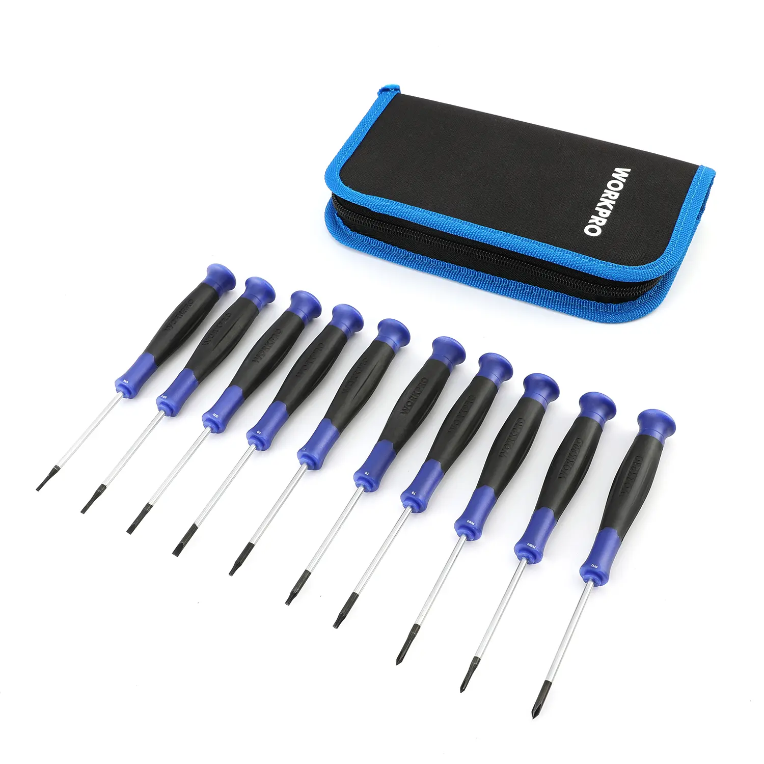#summersale WORKPRO 10-Count Precision Screwdriver Set with Pouch, Phillips, Slotted, Torx Star, Magnetic Screwdriver Repair Tool Kit, Non-Slip Grip, for Eyeglass, Watch, Computer, Laptop, Phone