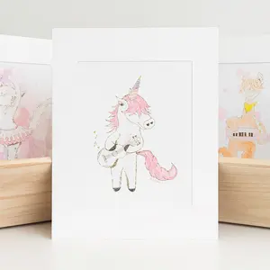 Blossom the Unicorn, Whimsy Edition Wall Art, 11x14 Matted Print