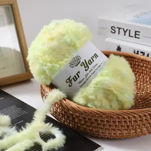 Soft and Fluffy Imitation Mink Yarn 100g for Thick Hand Knitting, Cashmere Plush for Scarves Sweaters Hats Home Decor