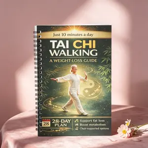 Safe Exercise and Weight Loss System, 28-Day Tai Chi Walking Plan, Joint-Friendly, Zero-Injury, Indoor and Outdoor Use, Balance Improvement