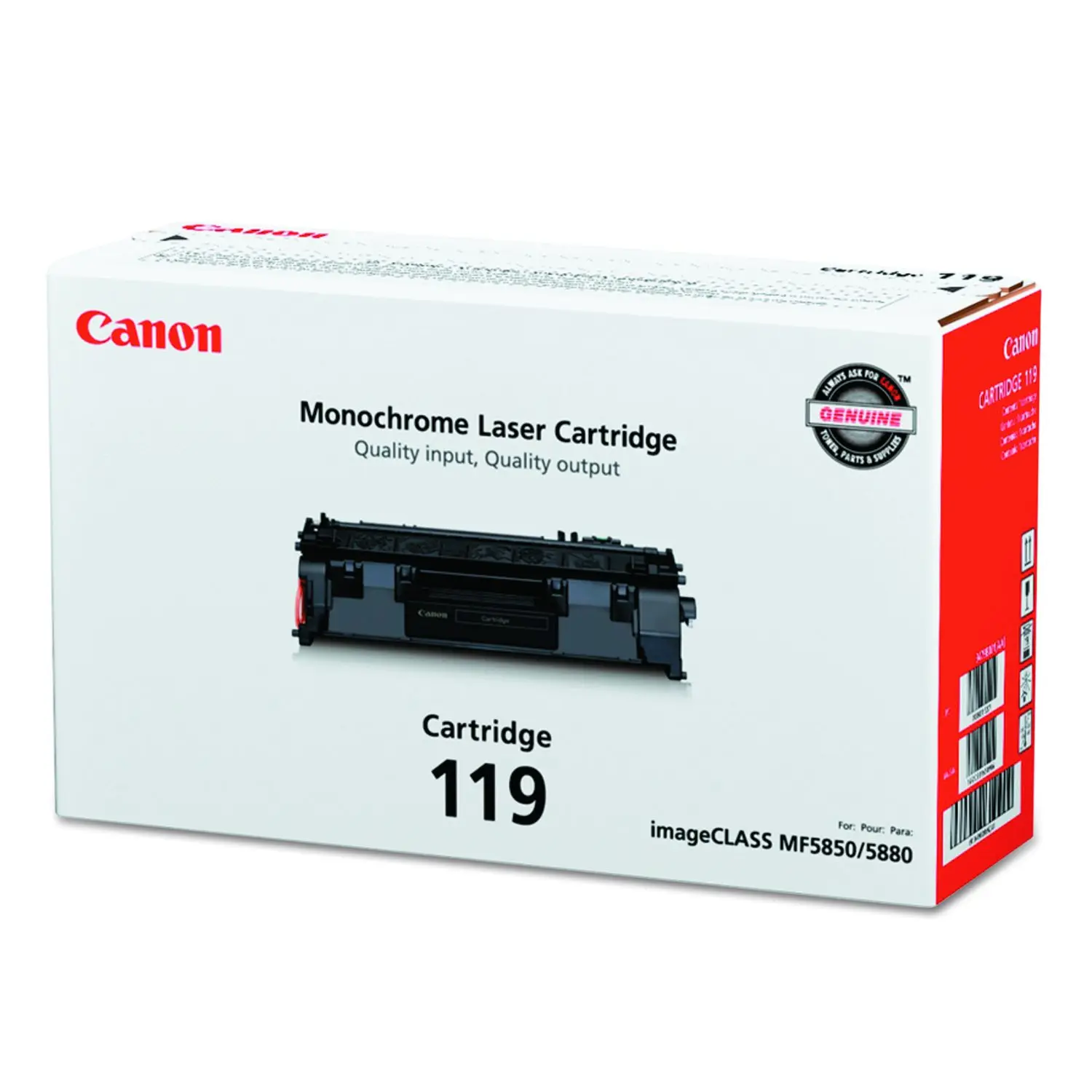 Canon 3479B001 CRG-119 High Yield Black Toner Cartridge, 2100 Page-Yield