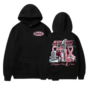 Peterbilt Pink Ribbon Hoodie – Breast Cancer Awareness Semi Truck Hoodie, Classic Peterbilt Style, Trucker Outfit for a Cure, Unisex Apparel, Highway Hauler Hoodie shirt