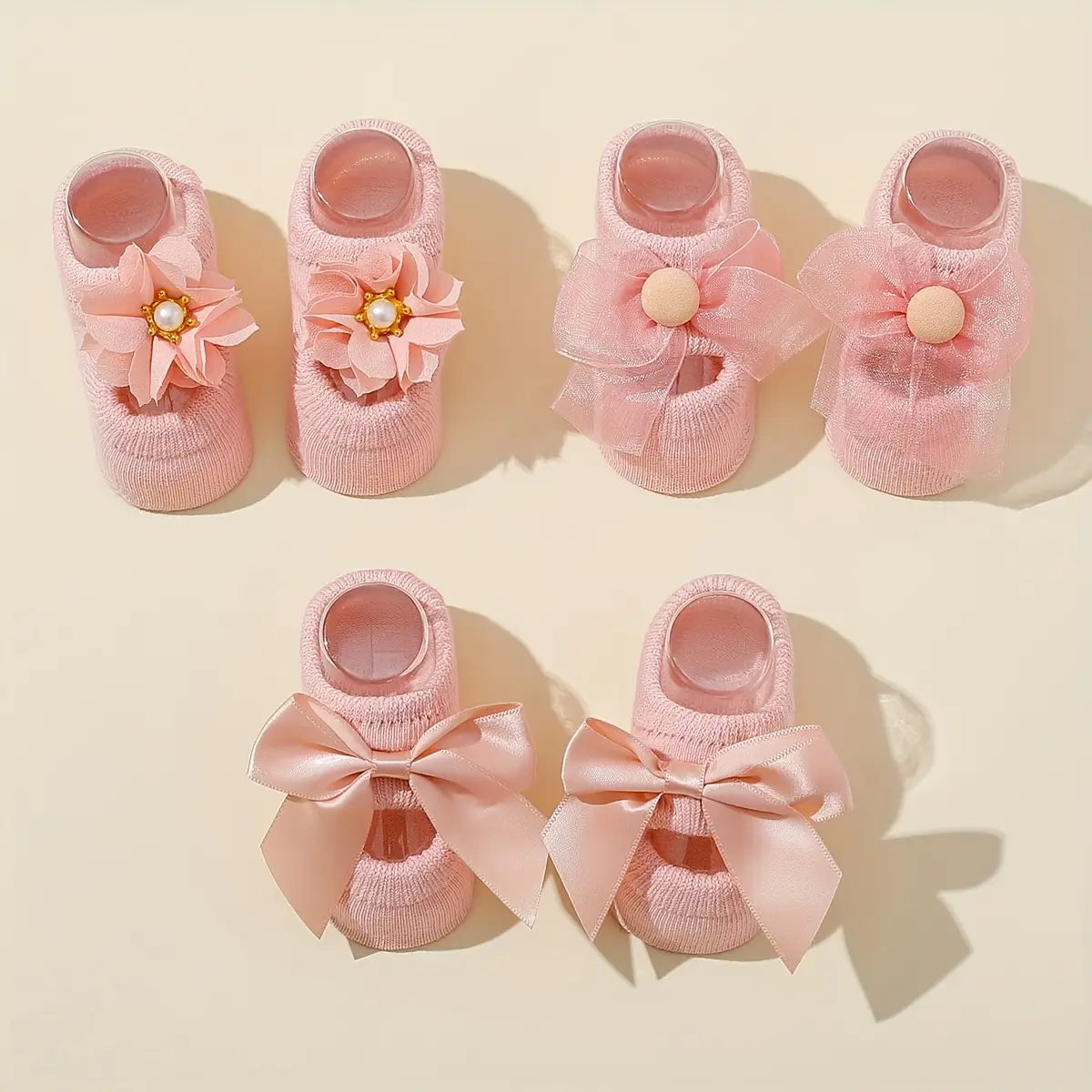 3 Pairs of Four Seasons Youngsters Breathable Sweat Absorbent Non-Slip Youngsters Floor Socks