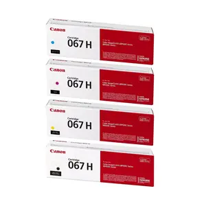Genuine OEM 067 H Black Cyan Magenta Yellow High Yield Toner Cartridges Pack of 4 for LBP633Cdw MF653Cdw
