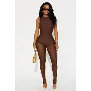 Leona Form Double Lined 2 Piece Set - Chocolate