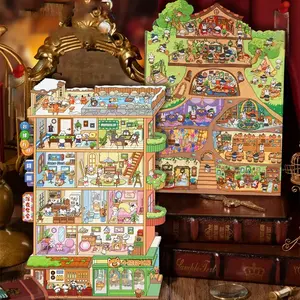 2PCS Large Size Scene Sticker Set , Interesting World Vol.3 , 3D mininature sticker