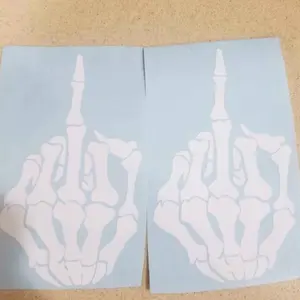 F You Skeletal hand car decal