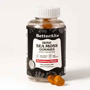 BetterAlt Irish Sea Moss Gummies | Strawberry Flavor | Lab-Tested for Purity | Supports Immune Health, Metabolism & Energy | 1-Month Pack