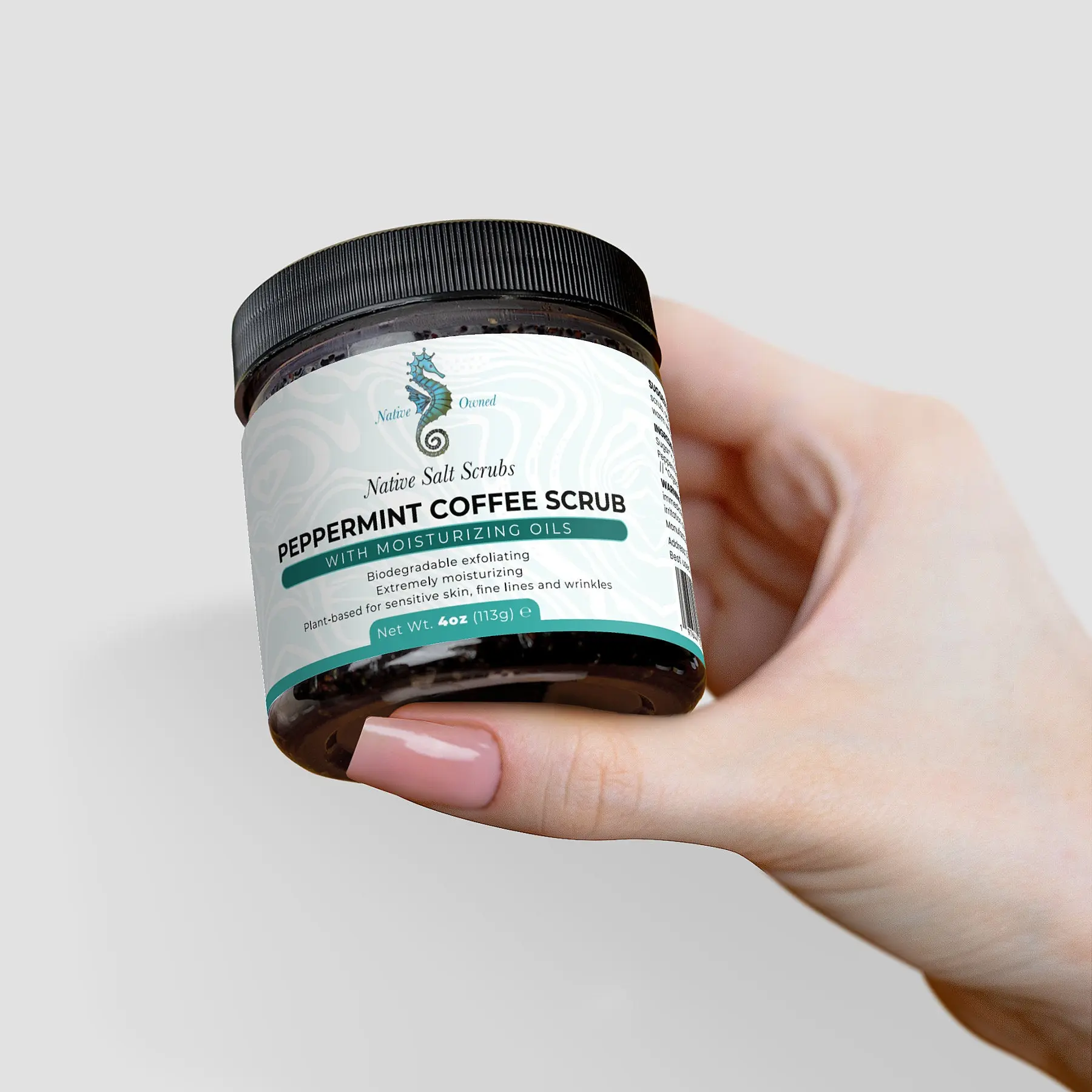 Peppermint Coffee Scrub - 100g - Gentle Cleansing Formula for Daily Use - Ideal for All Skin Types