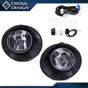 CROSSDESIGN Clear Bumper Fog Lights Driving Lamps+Bulbs Complete Fit For 10-13 Chevy Camaro