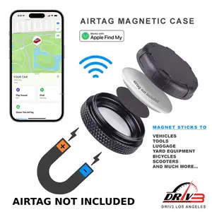 Magnetic AirTag Case, AirTag Holder, GPS Tracking, Vehicle Security, Apple AirTag Accessory, Magnetic  Case Metal