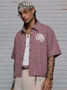 Plaid Graphic Shirt for Men - Oversized Fit, Bold Print, Lightweight Comfort | Essential Streetwear for Trendsetters & Urban Fashion Lovers | Perfect for Daily Casual & Stylish Outfits