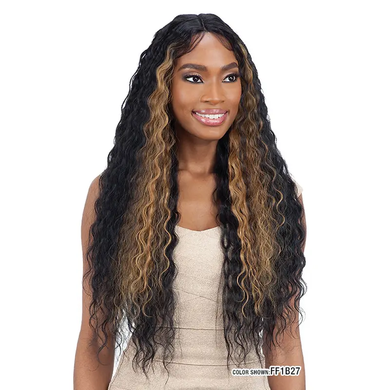 Mayde Beauty Sleek Crimp Synthetic Hair Axis Lace Front Wig heat resistant