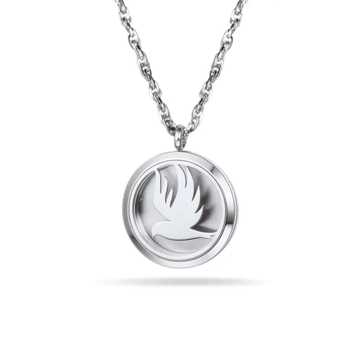 PROSTEEL Flying Bird Pendant Necklace Stainless Steel Aromatherapy Diffuser Bird Locket Chain Necklaces Jewelry Unisex For Men Women with Gift Box