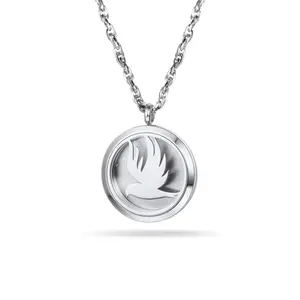 PROSTEEL Flying Bird Pendant Necklace Stainless Steel Aromatherapy Diffuser Bird Locket Chain Necklaces Jewelry Unisex For Men Women with Gift Box