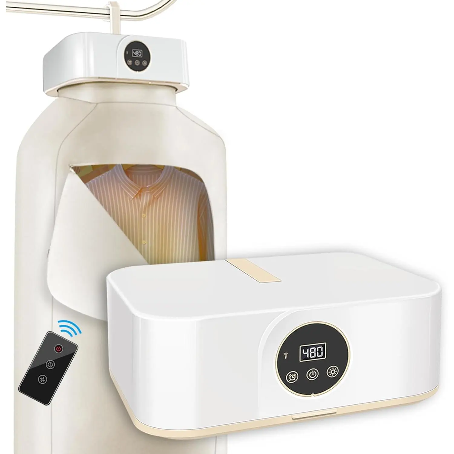 Portable Clothes Dryer - Mini Portable Dryer Machine for Laundry Apartments and Travelling, Hotel Room, Classic White