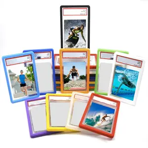 2pcs Graded Card Protector Cover Case Only for PSA-35Pt, Soft Silicone Material To Prevent Drops and Bending. Designed for The Protection and Display of Collectible Trading Cards, Sports, Gaming Cards Slab and Other Card Types Slab, Trading Card Sleeve
