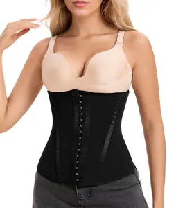 Waist  Mesh Trainer Strapless for Women Fajas Colombian Corset Shapewear Tummy Waist with Extended Button