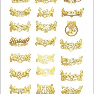 Nombres Personalizados hechos en 14k