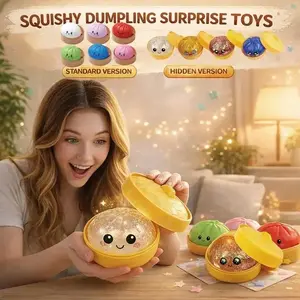 Glitter Series Big Dumpling Squishy - Perfect Graduation & Student Exchange Gift | Mysecret Bun Fidget Toy Blind Box, Soft Sensory Stress Relief Toy for Adults & Kids