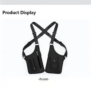 Streetwear Utility Harness Bag – Weatherproof & Adjustable Tactical Chest Rig for Adventurers Durable Waterproof with MOLLE System & YKK Zippers