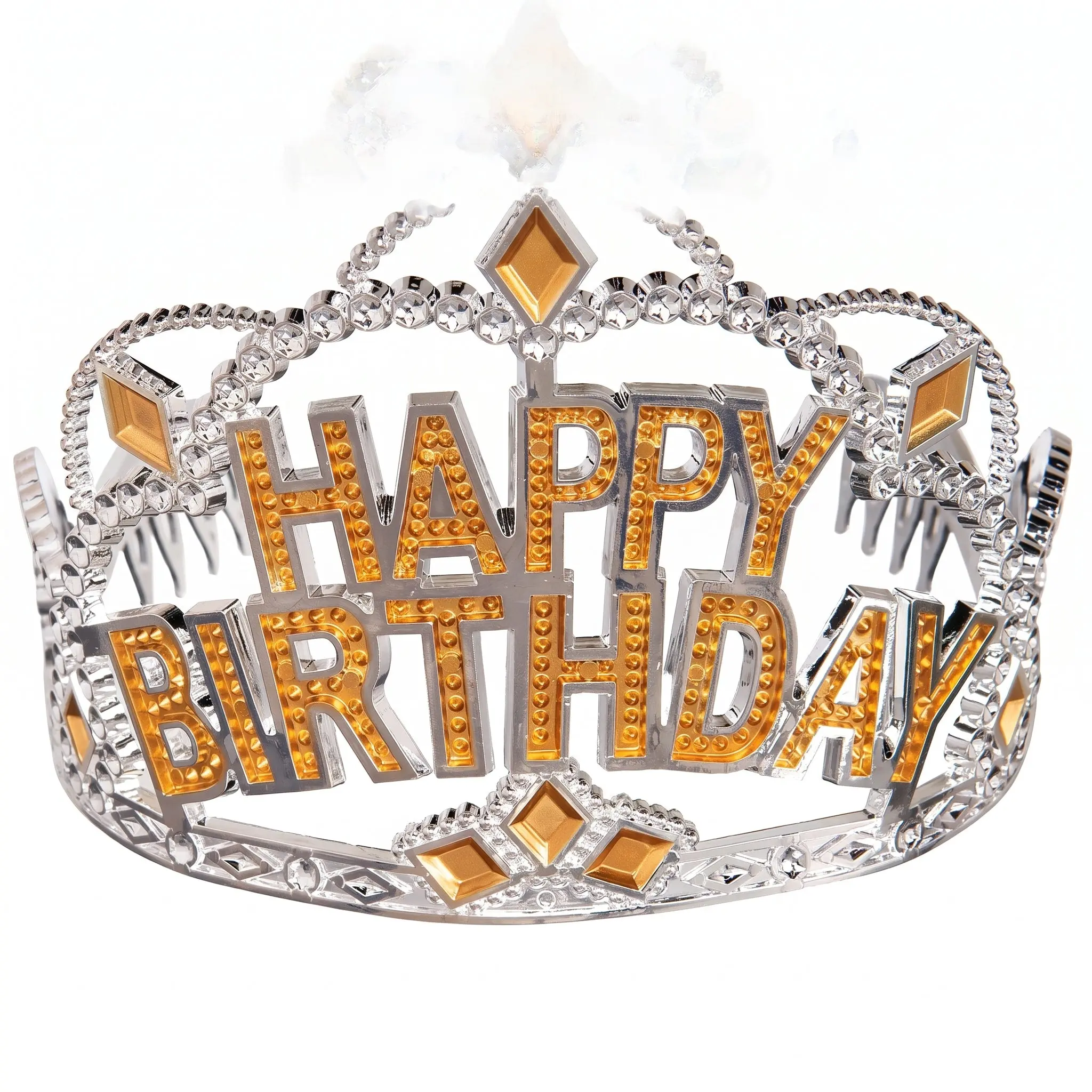 Glittering Gold Happy Birthday Tiara