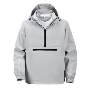 New Windproof Waterproof Softshell Hooded Jacket for Men, Unisex Couple Pullover Outerwear, Ideal for Hiking, Fishing, Travel & Daily Autumn Casual Work Wear