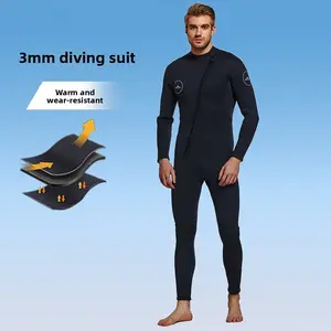 One-piece jellyfish suit, swimsuit, men's wet suit, long-sleeved sun protection, surf suit, cold protection and warm wetsuit.
