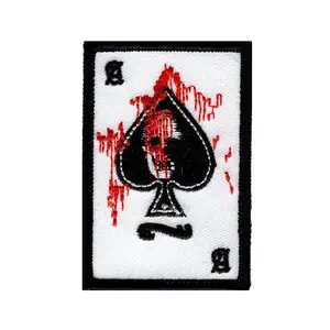 Ace of Spade Dead Mans Hand Iron on Patch (MTA1)