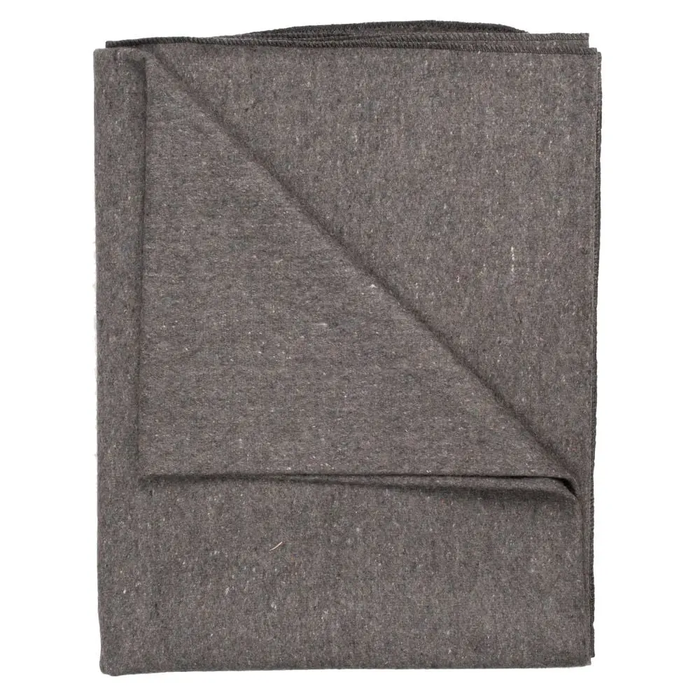 55% Wool Woven Blanket - Twin/Full Size Neutral Tone Solid Color Wool Insulation Blanket, Grey Bedding Throw, Neutral Tone Blankets