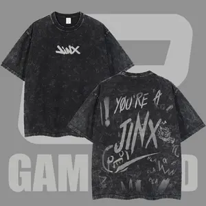 Jinx Arcane Show League Of Legends Washed Game T-shirt Game Soft Cotton, FPS, Game Lover Unisex Shirt Gift for Him  For Her Vintage Y2K Arcane merch