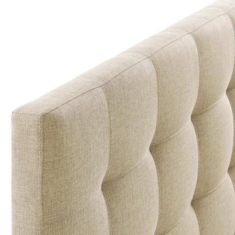 Modway Lily King Upholstered Fabric Headboard in Beige