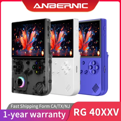 ANBERNIC RG 40XXV Retro Plastic Handheld Games Console - 4.0 Inches HD Display, Linux System, 64G Built-in TF Card, HDMI TV Output, 5G WiFi, Bluetooth 4.2, Rechargeable Portable Video Game Console