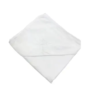 Cross Embroidered Baptism Blanket