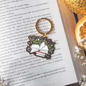 Open Magical Book Bookish Hard Enamel Keychain