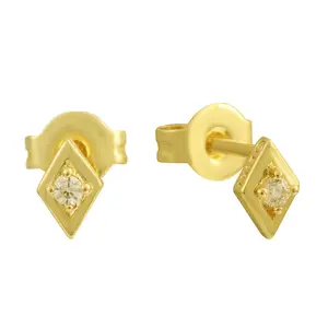 EVRY JEWELS Gold or Silver Plated Women's Hypoallergenic Zena Studs