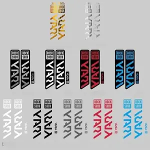 1SET ROCK SHOX Yari creative car sticker, Universal car sticker, for mountain bike and motorcycle decoration, easily enhance the professional off-road style of equipment, multi-color design avoids monotony