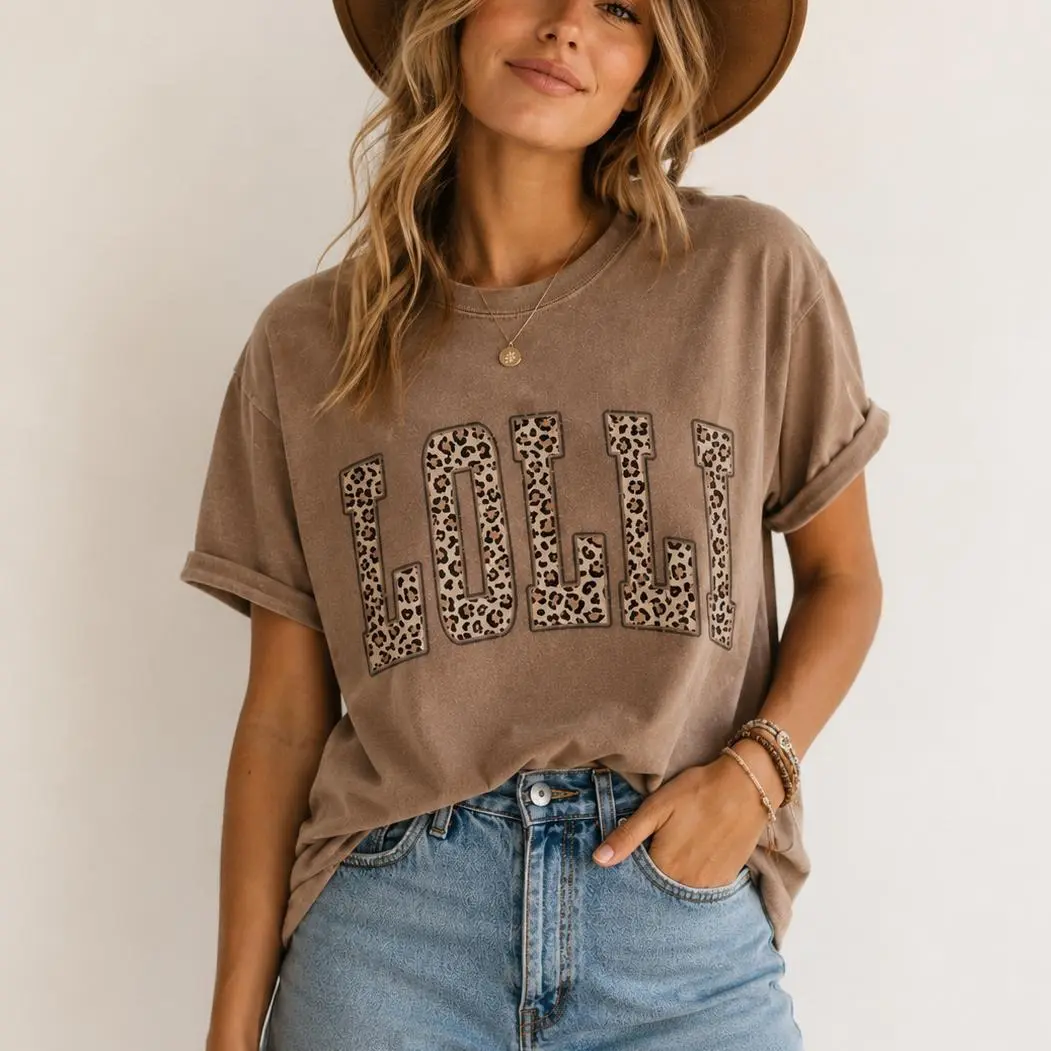 Comfort Colors Leopard Lolli Shirt, Lolli T-Shirt, Lolli Tee, Cute Lolli Shirt, Grandma Gift, Grandmother Shirt, Grandma Mimi Gigi Nana Family Tee – DPCLICK