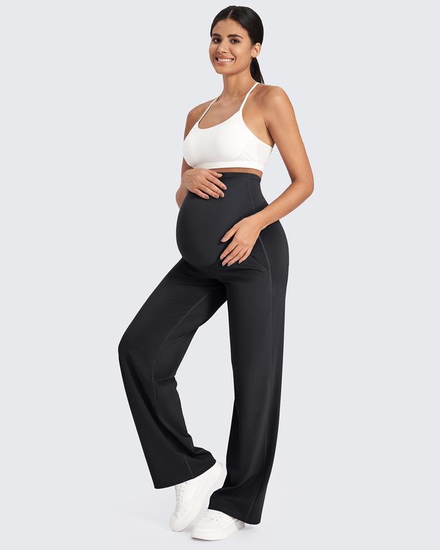 G4Free Maternity Wide Leg Pants for Comfortable Pregnancy Pregnant Prenatal