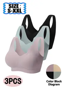 Women's Wireless Bra Set, Underwear, Soft Breathable Fabric, Comfortable Seamless Design, Perfect for Home Wear, Non-Pressing Sweat-Wicking, Fit