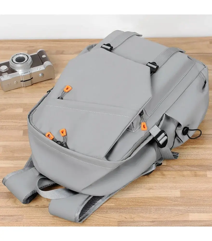 Student solid color simple travel convenience outdoor student schoolbag large capacity leisure backpack