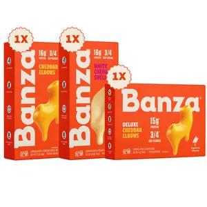 Banza Mac & Cheese Variety Pack - Gluten Free High Protein Pasta Assorted Flavors