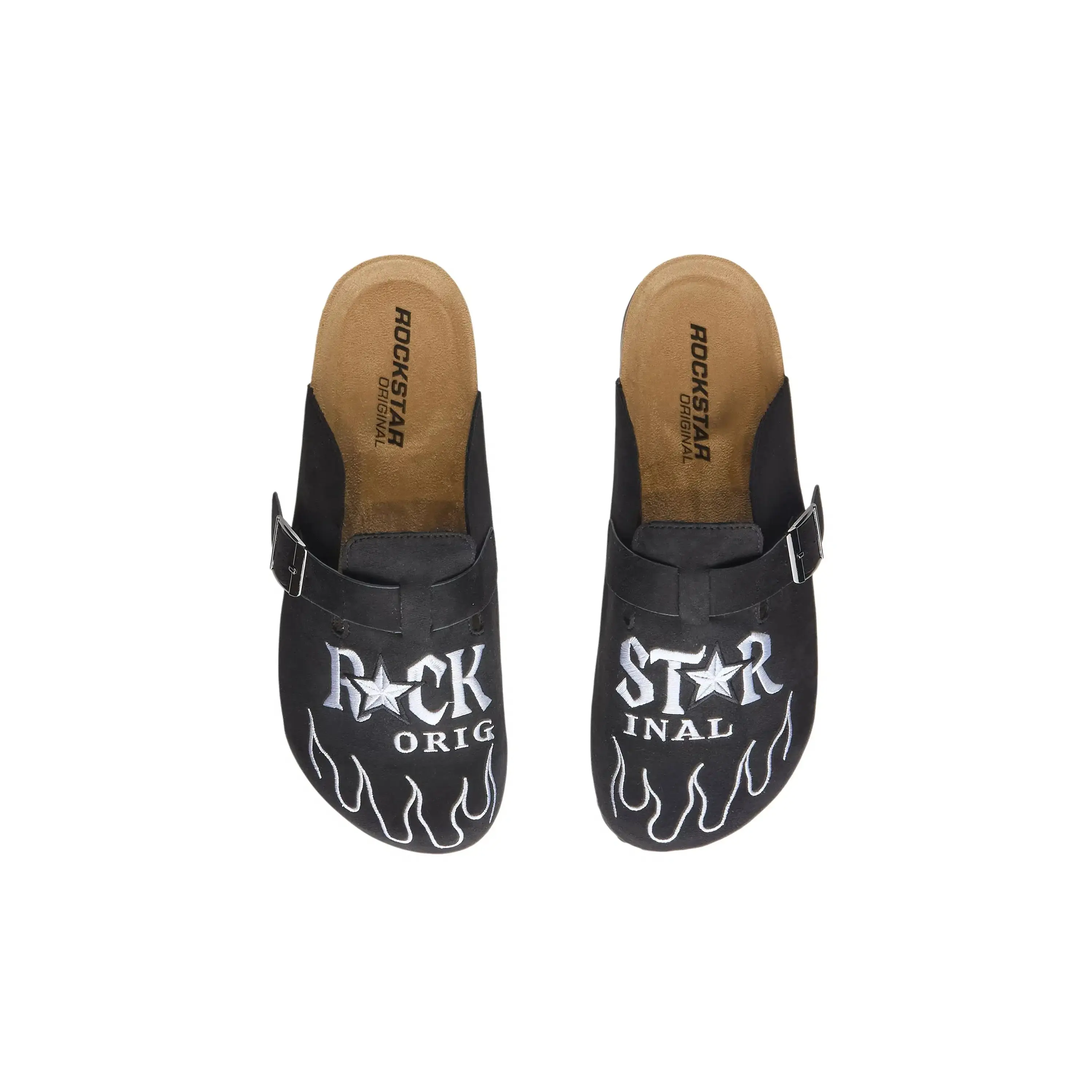 Womens Firewalk Black Suede Mule