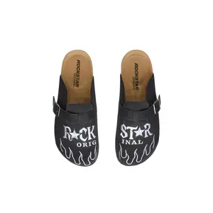 Womens Firewalk Black Suede Mule