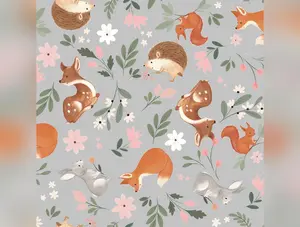 Baby in Bloom Flannel | Babies in Bloom Grey by Jo Taylor for 3 Wishes | 21677-GRY