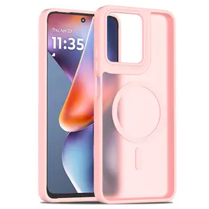 Rosebono For Motorola Moto G 2025 / Moto G 2026 / Moto G Play 2026 Case Magnetic Translucent Matte Hybrid Gradient Transparent Soft TPU Clear Skin Cover Protection Case with Secure Fit