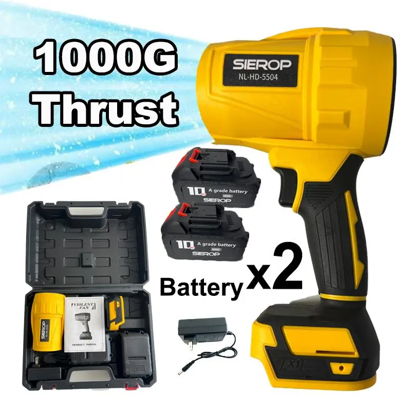 Thrust Electric Turbo Jet Blower Brushless Motor Handheld Air Duster Fan Home Dust Clean, Snow/Leaves Car Dryer, Garden Courtyard Outdoor Use Tool