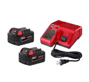 Milwaukee M18 XC Starter Kit with Two 5.0 Ah Batteries and Charger m18 battery